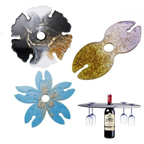 SNASAN wine cup rack Silicone Mold Clear epoxy resin molds DIY Mold Home Decoration Craft Resin Art Ornaments handmade tool