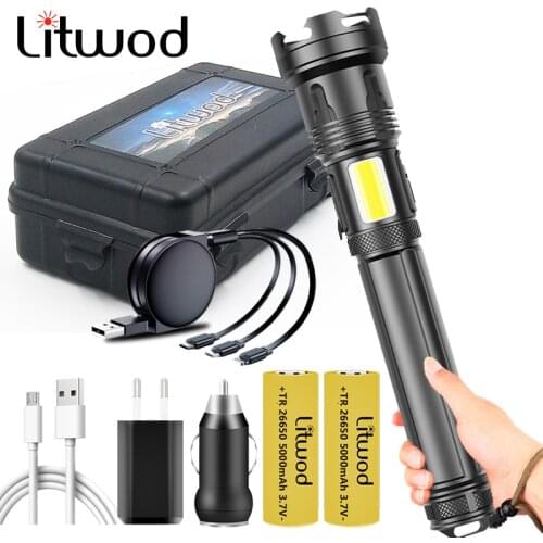 XHP110 11-core Led Flashlight Powerbank Function Torch Usb Rechargeable 18650 or 26650 Battery Zoomable XHP90 Aluminum Lantern
