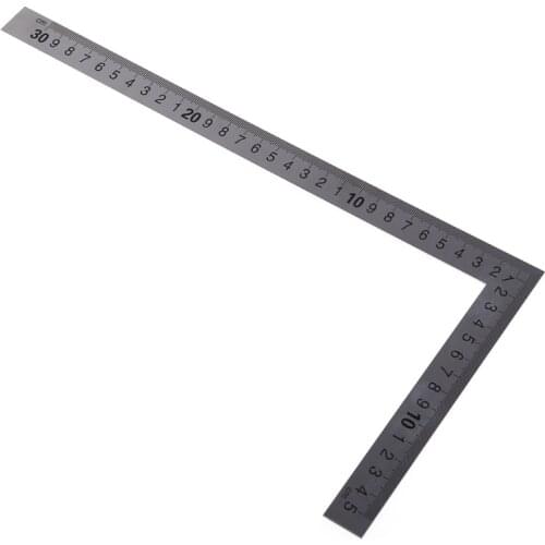 W3JA Stainless Steel 15x30cm 90 Degree Angle Metric Try Mitre Square Ruler Scale