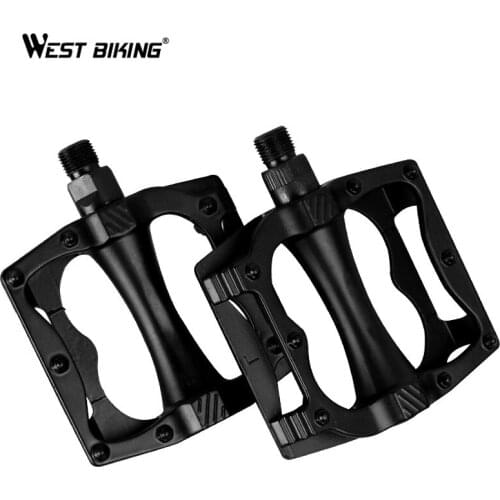 WEST BIKING Aluminum Alloy Bicycle Pedals MTB Road Mountain Bike Pedals Hollow Anti-slip Durable Bearing Cycling Bicycle Pedals