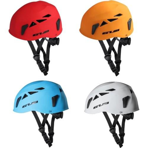 Safety Helmet Rock Climbing Tree Caving Kayaking Rappel Rescuing Hard Hat, 4 Colors Optional (Adjustable：52-62CM)