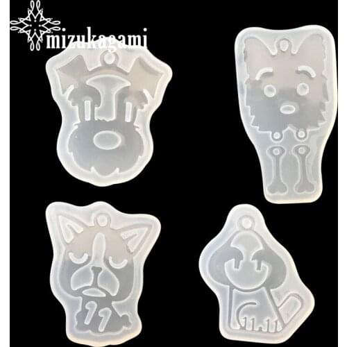 1pcs UV Resin Jewelry Liquid Silicone Mold Animals Dogs Cartoon Resin Charms Pendant Molds For DIY Decorate Making Jewelry