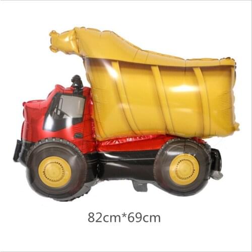 1PCS Cartoon Car Fire Truck Aluminum Film Train Balloon Globos Children Gift Birthday Party Decoration