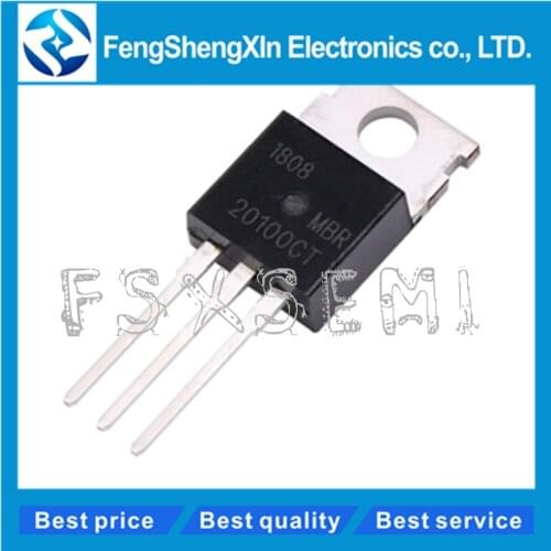 10pcs/lot MBR20100CT B20100G MBR20100CTG 20100CT Power Rectifiers TO-220