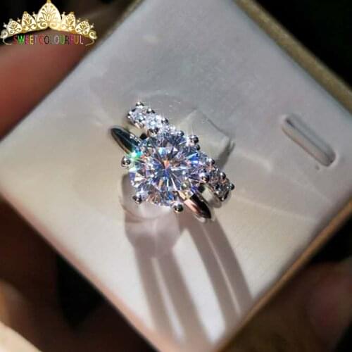 100% 18K 750Au Gold 2pcs Moissanite Ring,Moissanite Engagement Ring, D color With national certificate MO-01