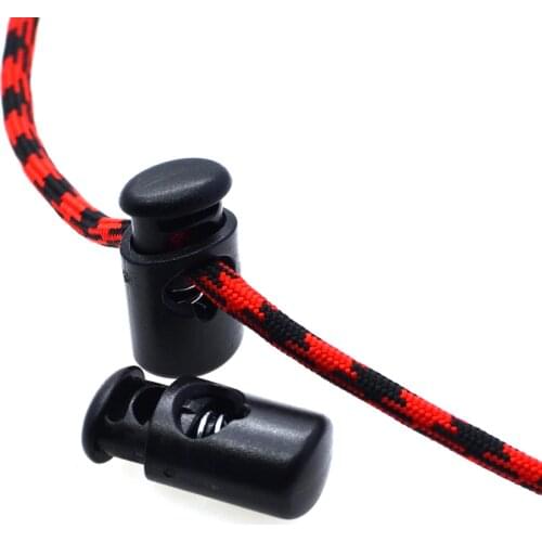 200pcs/pack Cord Lock Stopper Plastic Barrel Spring Toggle Cord Buckle Belt Accessories Black 28mm*14.5mm*11mm For Bags/Garments