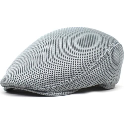 2021 Summer Solid Color Newsboy Caps Men Cotton Flat Peaked Cap Women Painter Beret Hats 24