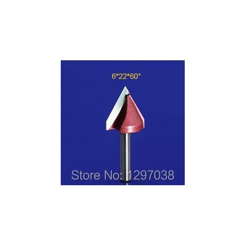 4pcs 6*22*60degree 3D Bit Router V type cutter woodworking trimming knife edge chamfering tools cnc engraving machine cutter