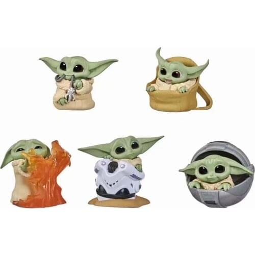 5pcs/set Baby Yoda Mandalorian Bounty Collection Series 2 Baby Child Yoda Figures Toys