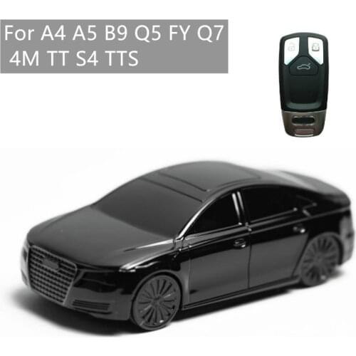 Car Model Car Keychain Car Key Case Cover Fob Holder Suitable For AUDI A4 A5 B9 Q5 FY Q7 4M TT S4 TTS Key Case Car Modification