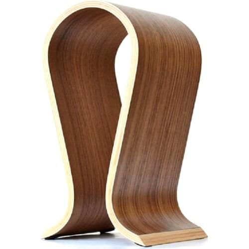 Wooden Headphones Stand Universal Headphone Headset Hanger Wall Hook PC Monitor Earphone Stand Rack Holder Bracket Accessory