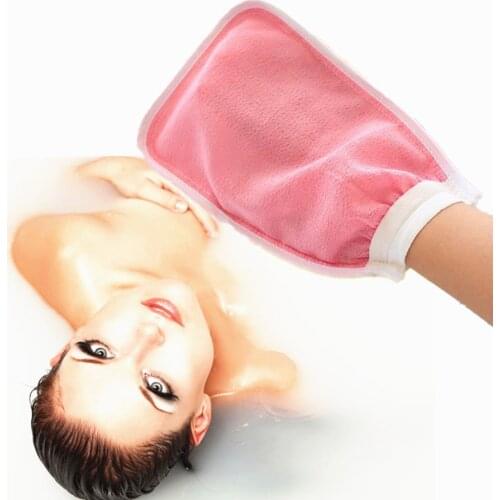 Double Side Bath and Shower Towel Glove Exfoliating Scrub Remove Dead Skin and Whitening Free Shipping
