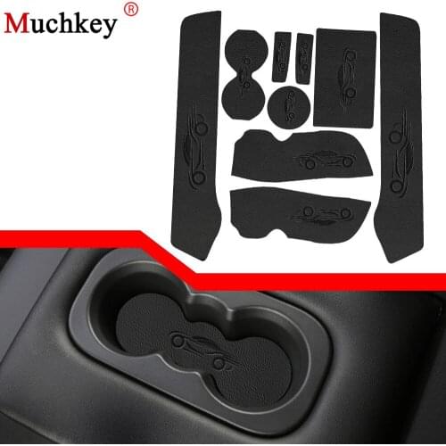 PU Leather Car Anti Slip Mat For Renault Koleos clio 2014 Non-Slip Covers Interior Door Mats Cup Pad Door Groove Mat 9 pcs