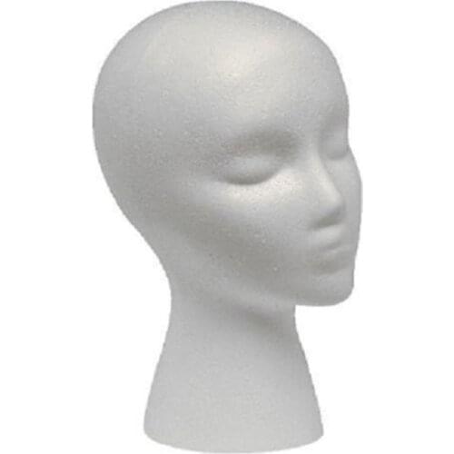 HOT-Styrofoam Foam Mannequin Wig Head Display Hat Cap Wig Holder White Foam Head