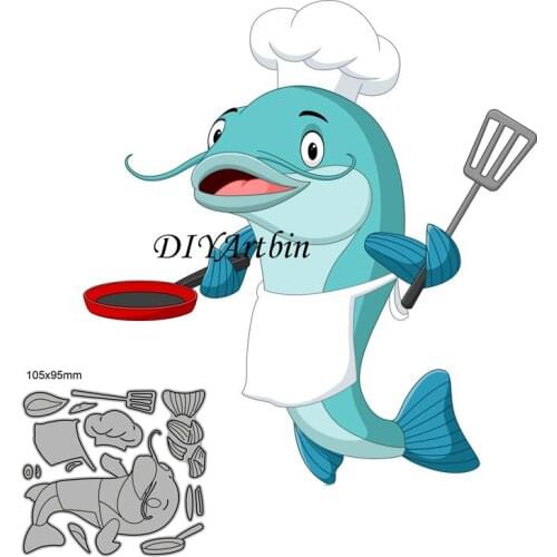 Animal chef Metal Cutting Dies For Handmade Greeting Cards Frame Die Embossing Cutting Dies