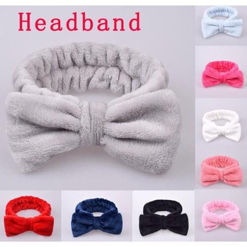 Fashion Velvet Headband Solid Bow Knot Women Solid Hair Ring Head Hoop Girls Headband Head Wraps HeadBands Accessories