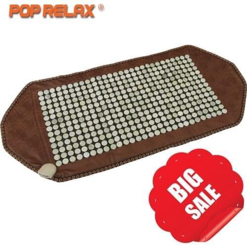 POP RELAX Natural Jade Heating Mattress Health Care Far Infrared Thermal Physical Therapy Pain Relief Jade Stone Mat