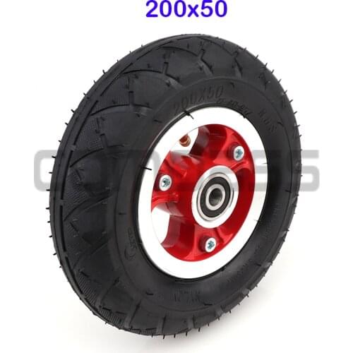 Electric scooter tire 200*50 inner and outer tire pedal battery car solid tire wheel hub accessories whole wheel