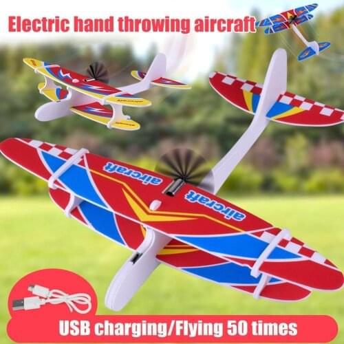 The New Electric Capacitor Usb Charging Hand Throw Foam Maneuver With Light Su-27 Fighter Aircraft Model Toy For Children