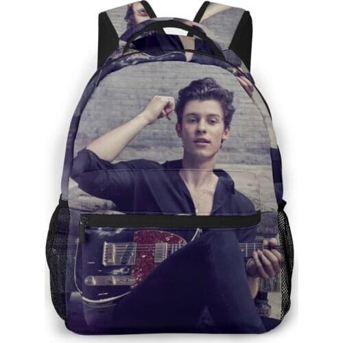 Shawn Mendes Backpack for Girls Boys Travel RucksackBackpacks for Teenage school bag