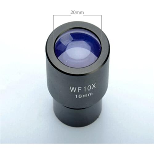 Wide Field Eyepiece WF10X 18mm Microscope Wide Angle Eyepiece 23.2mm Mounting Interface Eyepiece for Biological Microscope