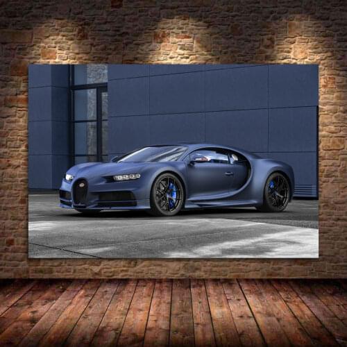 Modern Canvas Paintings Wall Art Picture Vehicle Bugatti Chiron Sport Car Posters HD Print for Living Room Decor