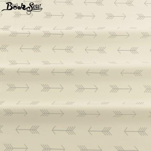 Booksew Printed Arrow Tissu Beige Patchwork Sewing Material Scrapbooking Telas DIY 100% Twill Cotton Quilting Fabric Dye Tecido