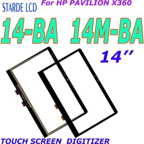 14.6'' Touch Digitizer Replacement for HP PAVILION X360 14M-BA 14-ba Series Touch Screen Panel with Frame not LCD