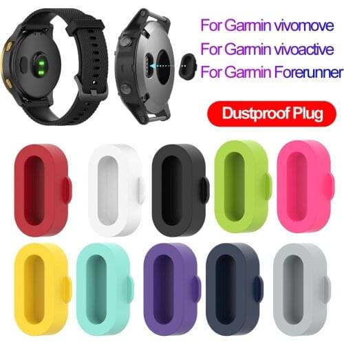 1/5/10pcs Silicone Dustproof Plug Cover Charger Case for Garmin forerunner 945/935/245/245M/45/45S Fenix 6 6S 6X 5 5X 5S