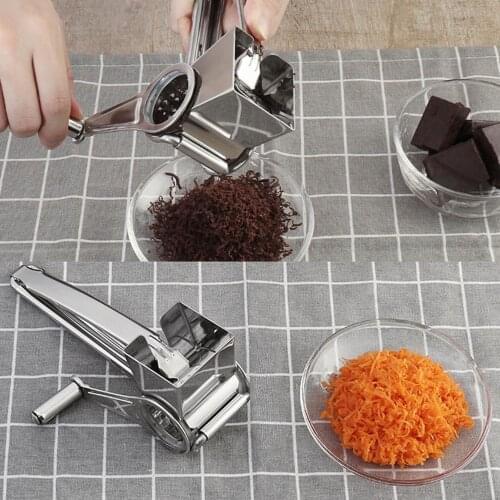 1pcs Stainless Steel Rotary Cheese Grater Cheese Shredder Vegetable Garlic Grinder Multi-functional Cheese Graters