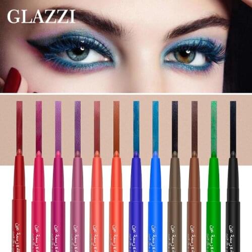 12Pcs/set Colorful Eyeliner Pen Makeup Waterproof Smooth Liquid Eye Liner Pencil Longlasting Women Eye Beauty Cosmetic QBMY