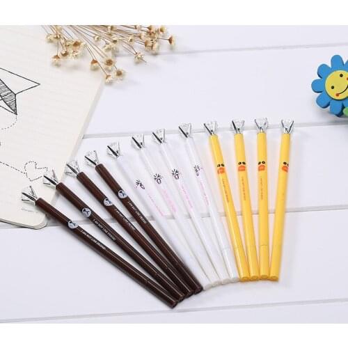 48PCS Creative Stationery Small Diamond Pen Gel Pen Kawaii School Supplies Cute Pens