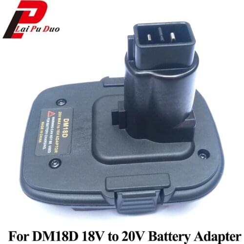 18V 20V Convertor Adapter Lithium Ion Battery For DC9096 DE9096 DC9098 18V DM18D Battery Adapter with USB For Dewalt