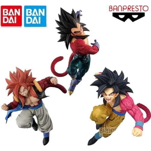 Bandai Original Choujin Giga Series Z Dragon Ball GT Super Saiyan Son Goku Vegeta Gogeta Anime Figures Model Kids Gift Model Toy