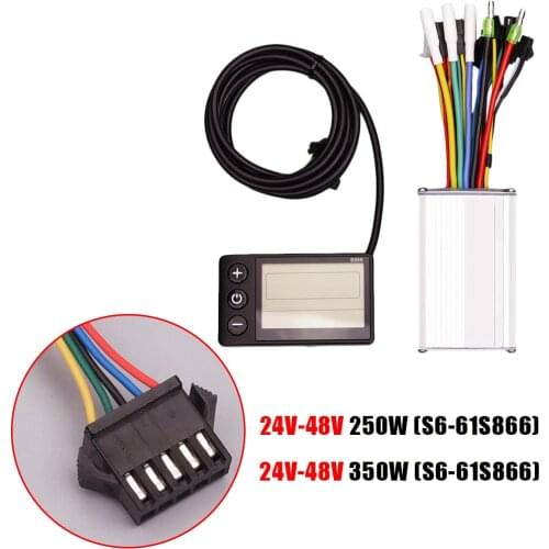 24-48V 250W/350W S6-51/S866 S6-61/S866 Electric Brushless Controller LCD Display Panel for Bicycle Scooter Motor In Stock