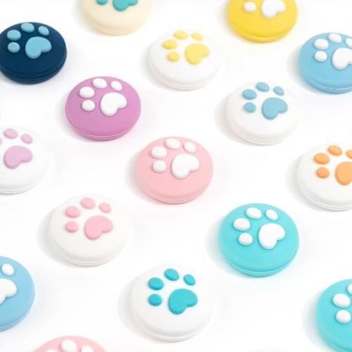 GeekShare 4Pcs Silicone Cat Paw Joy Con Thumb Grip Set Joystick Caps Switch and Switch Lite Cover Analog Thumb Stick Grips