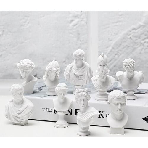 Artistic Figure Head Plaster Small Ornaments Creative Ins Mini Sculpture Decoration statue