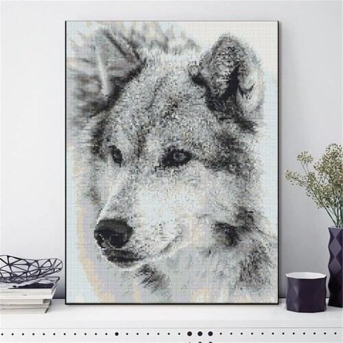 Wolf DIY Full Drill diamond paint Cartoon Painting Embroidery Animal Diamond art Diamond Picture Wall Hanging Painting