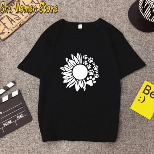Summer new T-shirt ladies sunflower series printing sleeveless casual loose T-shirt female students ladies fashion y2k shirt