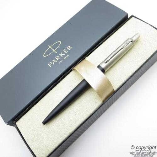 Parker Jotter Metal Black Ballpoint Pen | İsme Special Pen | Gift Pen