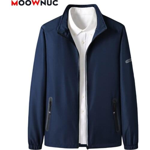 Male Coats 2021 Mens Jackets Windbreaker Autumn Warm Overcoat Fit Classic Windproof Hombre Smart Casual Coveral Brand MOOWNUC