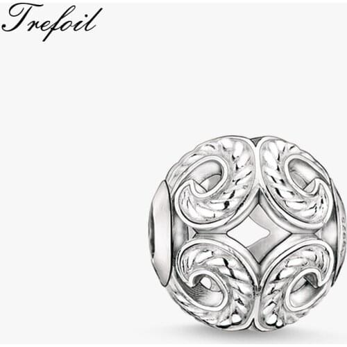 Charm Beads White Wave,2018 Fashion Jewelry Trendy Silver Jewelry For Women and Men Fit Bracelet Necklace