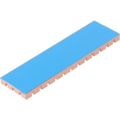 HX6A Pure Copper Heatsink Cooler Heat Sink Thermal Conductive Adhesive for M.2 2280 PCI-E NVME SSD 70x20MM Thickness