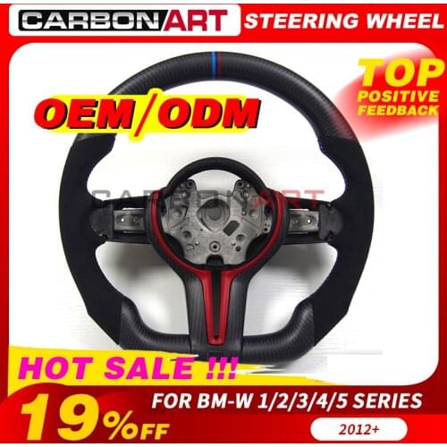 Customized Car Steering Wheel Cover Breathable anti Slip Carbon Leather Steering Covers Suitable bm1/2/3/4/5 Series matte carbon
