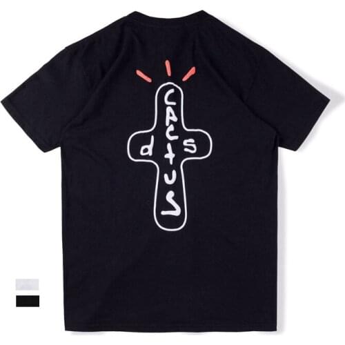 Travis Scott Cactus Jack Tee Ts Same Cactus Foam Print Trendy Short Sleeve T-shirt