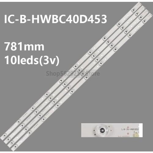 LED Backlight strip 10 leds for Bush 40'' TV IC-B-HWBC40D453 S4-Z5-V3-2 40/233I 40/233F V400HJ6-PE1