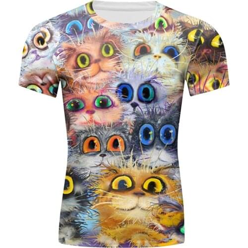 Spring Summer 3d T-shirt Mens Custom Logo Rashguard Sport Tops Short Sleeve Animal Mans t shirt Sport Running Gym Wear
