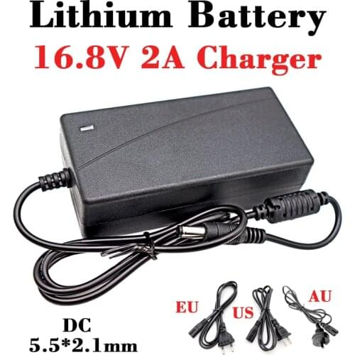 16.8V 2A 4S Lithium-ion battery Universal Fast Charger AC DC 5.5*2.1mm Converter Power Supply Power Adapter E-bike Wall Charger
