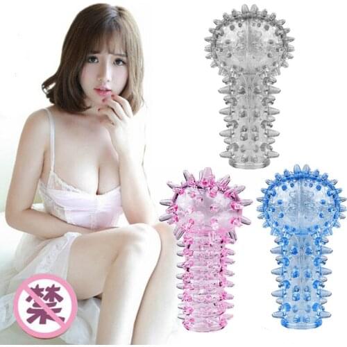 1pc Langya Set Crystal Set Condom Taste Adult Articles Sexy-thorns Crystal Set Spikes Adult Sex Supplies Flirting Equipment