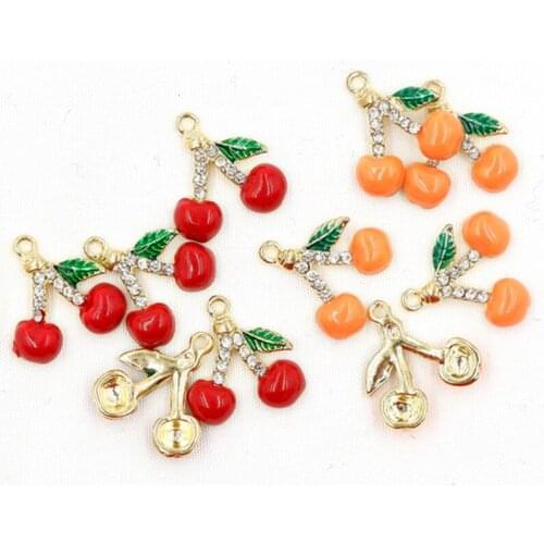 10pcs Point crystal Charms Metal Pendant Golden Color Earring DIY Fashion Jewelry Accessories